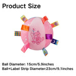 Cat Pattern Soft Stuffed Pet Interactive Fetch Ball Toy with Straps - GreenFur
