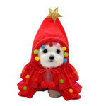 Cat Puppy Christmas Tree Cape Hooded Cloak Costume - GreenFur