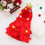 Cat Puppy Christmas Tree Cape Hooded Cloak Costume - GreenFur