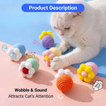 Cat Sisal Ball Toy Interactive Dental Chew Bell Sound Stimulating - GreenFur