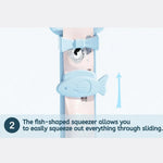 Cat Strip Feeder Spoon Fish - shaped Squeezer Cat Wet Treat Dispense Spoon - GreenFur