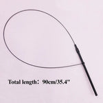 Cat Teaser Wand Toy with Spring Wire Handle Attachment - GreenFur