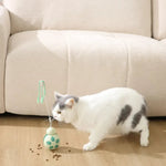 Cat Teasing Stick Pet Treat Dispenser Tumbler Ball Cat Toy - GreenFur
