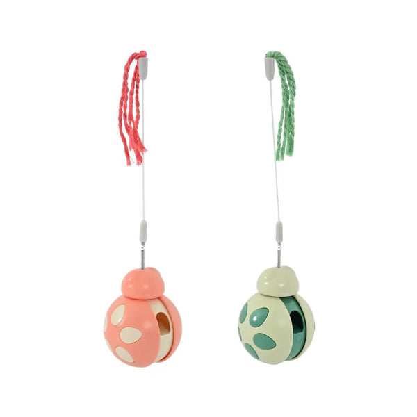 Cat Teasing Stick Pet Treat Dispenser Tumbler Ball Cat Toy - GreenFur