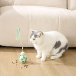 Cat Teasing Stick Pet Treat Dispenser Tumbler Ball Cat Toy - GreenFur