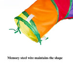Cat Tunnel Toy Foldable Interactive Rainbow Combination Play Tube - GreenFur