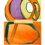 Cat Tunnel Toy Foldable L Shape Rainbow Connectable Play Tube - GreenFur