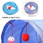 Cat Tunnel Two Way Foldable Interactive Toy Tube - GreenFur