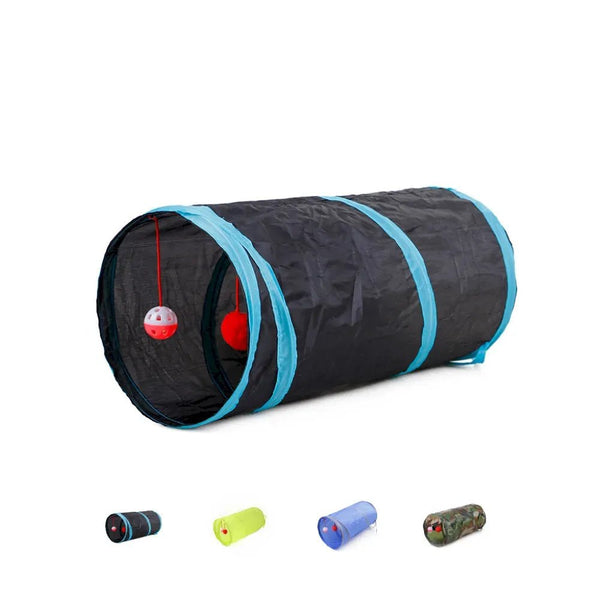 Cat Tunnel Two Way Foldable Interactive Toy Tube - GreenFur