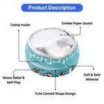 Catnip Tin Toy with Crinkle Paper Sound for Active Play - GreenFur
