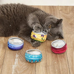 Catnip Tin Toy with Crinkle Paper Sound for Active Play - GreenFur