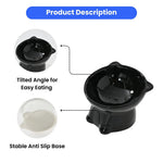 Ceramic Cat Bowl with Elevated Design and Tilted Neck Protection - GreenFur