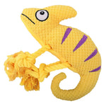 Chameleon Interactive Durable Squeaky Plush Dog Toy - GreenFur