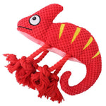 Chameleon Interactive Durable Squeaky Plush Dog Toy - GreenFur