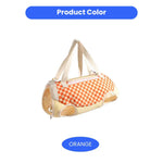 Checkered Cat Carrier Backpack Portable Pet Sling Bag for Outdoor Walking - GreenFur