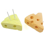 Cheese Shaped Hamster Chew Stone Edible Calcium Powder Dental Toy - GreenFur