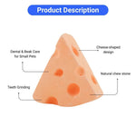 Cheese Shaped Hamster Chew Stone Edible Calcium Powder Dental Toy - GreenFur