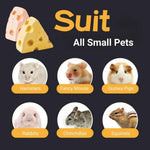 Cheese Shaped Hamster Chew Stone Edible Calcium Powder Dental Toy - GreenFur