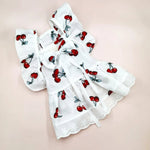 Cherry Print Pet Dress and Bow Tie Set - GreenFur