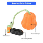 Chew and Teeth Grinding Outdoor Hand - Throw Pumpkin Ball Dog Toy - GreenFur