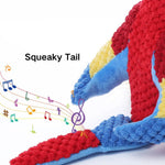 Chew Resistant Plush Parrot Dog Toy with Bite Sound - GreenFur