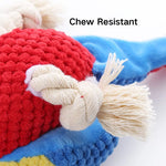 Chew Resistant Plush Parrot Dog Toy with Bite Sound - GreenFur