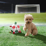 Chew Resistant PU and Webbing FPF Interactive Soccer Ball Dog Toy - GreenFur