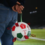 Chew Resistant PU and Webbing FPF Interactive Soccer Ball Dog Toy - GreenFur