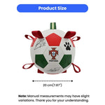Chew Resistant PU and Webbing FPF Interactive Soccer Ball Dog Toy - GreenFur