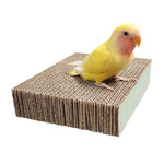 Chewable Corrugated Claw Grinding Cardboard Bird Platform - GreenFur