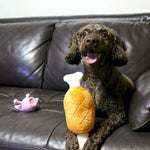 Chicken Leg Shape Squeaky Pet Plush Toys for Small Dogs - GreenFur