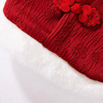 Chinese Red Knot Buttons and Cotton Padding Cozy Pet Jacket - GreenFur