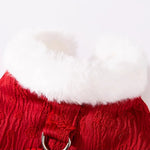 Chinese Red Knot Buttons and Cotton Padding Cozy Pet Jacket - GreenFur