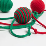 Christmas Bell Cat Toy Ball Interactive Yarn Toy for Cat - GreenFur