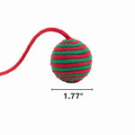 Christmas Bell Cat Toy Ball Interactive Yarn Toy for Cat - GreenFur