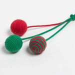 Christmas Bell Cat Toy Ball Interactive Yarn Toy for Cat - GreenFur