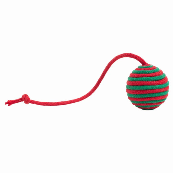 Christmas Bell Cat Toy Ball Interactive Yarn Toy for Cat - GreenFur