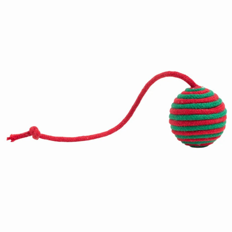 Christmas Bell Cat Toy Ball Interactive Yarn Toy for Cat - GreenFur