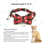 Christmas Cat Collar Breakaway with Cute Bow Tie and Bell for Kitty - GreenFur