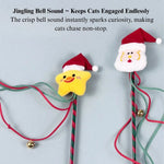 Christmas Cat Teaser Wand Holiday Interactive Toy for Cats - GreenFur