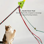 Christmas Cat Teaser Wand Holiday Interactive Toy for Cats - GreenFur