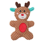 Christmas Cat Toy Plush Squeaky Pet Play Santa Reindeer Gingerbread - GreenFur