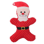 Christmas Cat Toy Plush Squeaky Pet Play Santa Reindeer Gingerbread - GreenFur