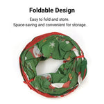 Christmas Cat Tunnel Toy with Santa and Tree Pattern for Play and Hiding - GreenFur