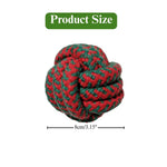 Christmas Cotton Rope Dog Toy Chew Ball - GreenFur