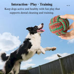 Christmas Cotton Rope Dog Toy Chew Ball - GreenFur