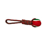 Christmas Cotton Rope Dog Toy Seven Ring Tug - GreenFur