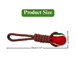 Christmas Cotton Rope Dog Toy Seven Ring Tug - GreenFur