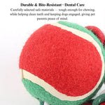 Christmas Cotton Rope Dog Toy Seven Ring Tug - GreenFur