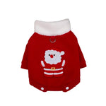 Christmas Dog Coat Corduroy Warm Jacket with Harness Ring - GreenFur
